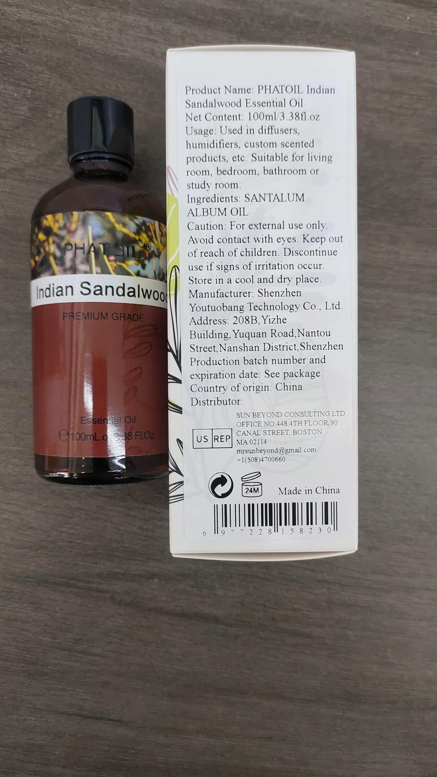 PHATOIL amber bottle preserves aroma and potency