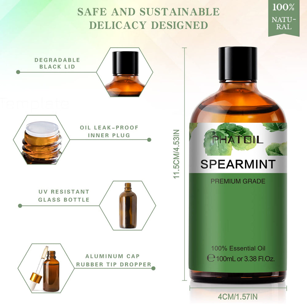 PHATOIL Spearmint essential oil for soaps and bath bombs with fresh notes