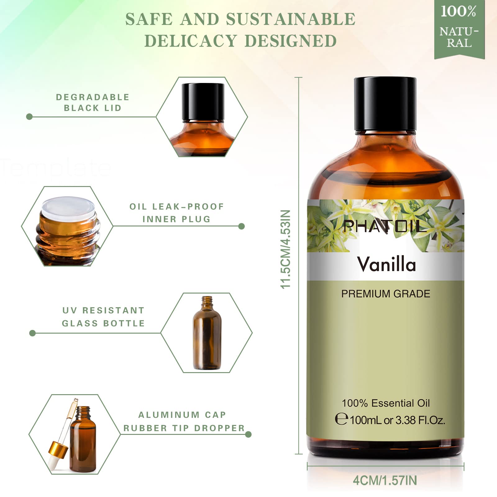 PHATOIL Vanilla scent brightens rooms for everyday freshness.