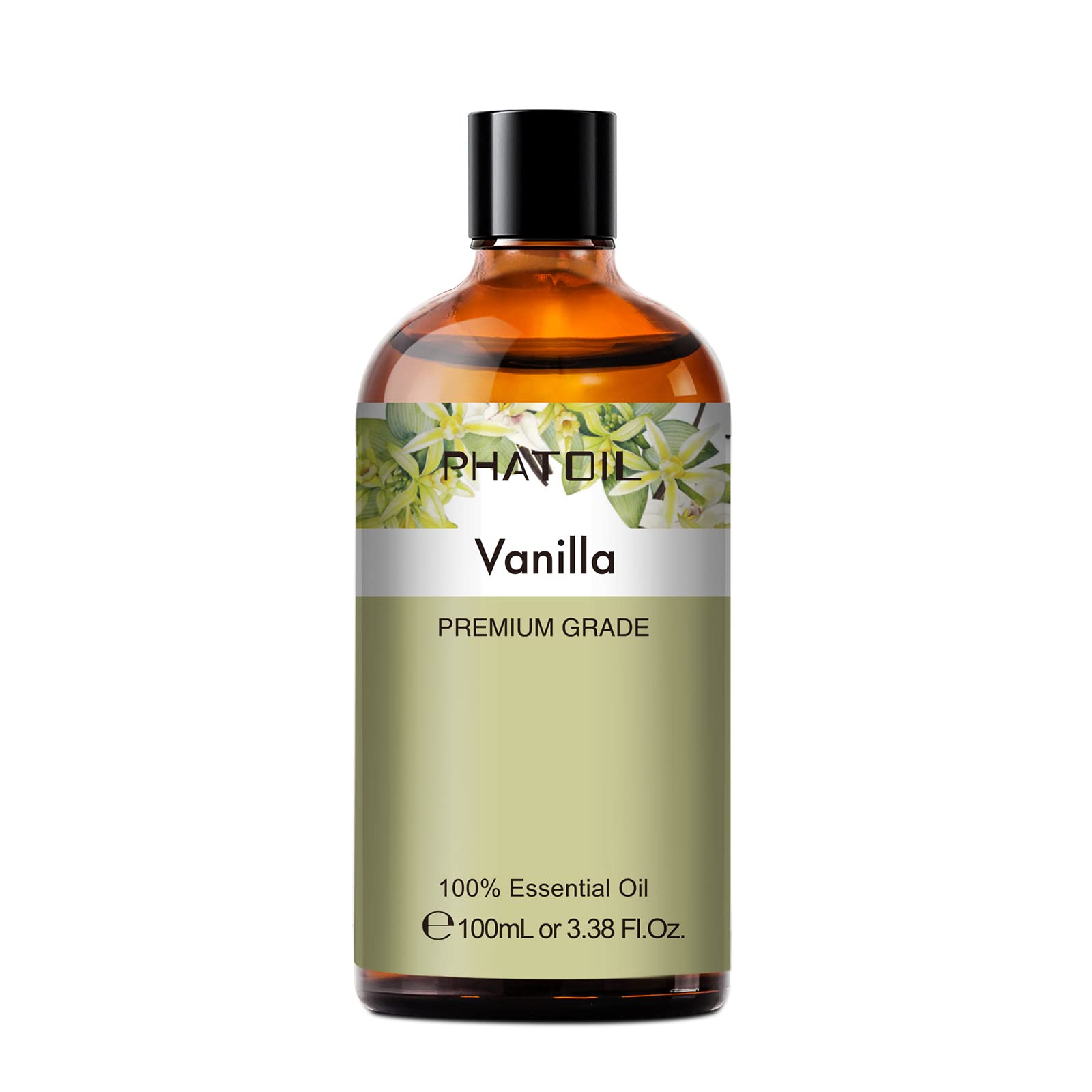 PHATOIL Vanilla bottle with built-in dropper for precise pouring.