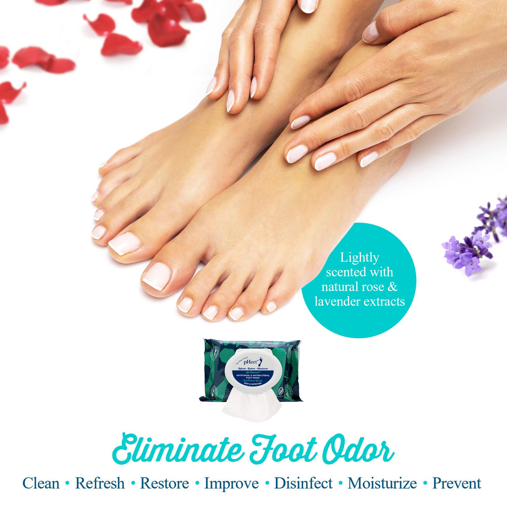 pHeet Foot Wipes bottle design for easy grip