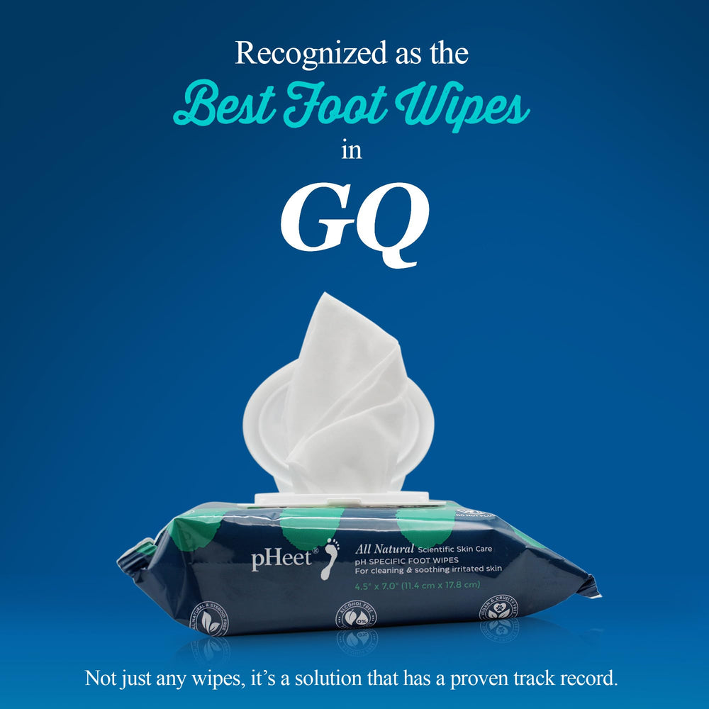 pHeet Foot Wipes on-the-go use for daily refresh