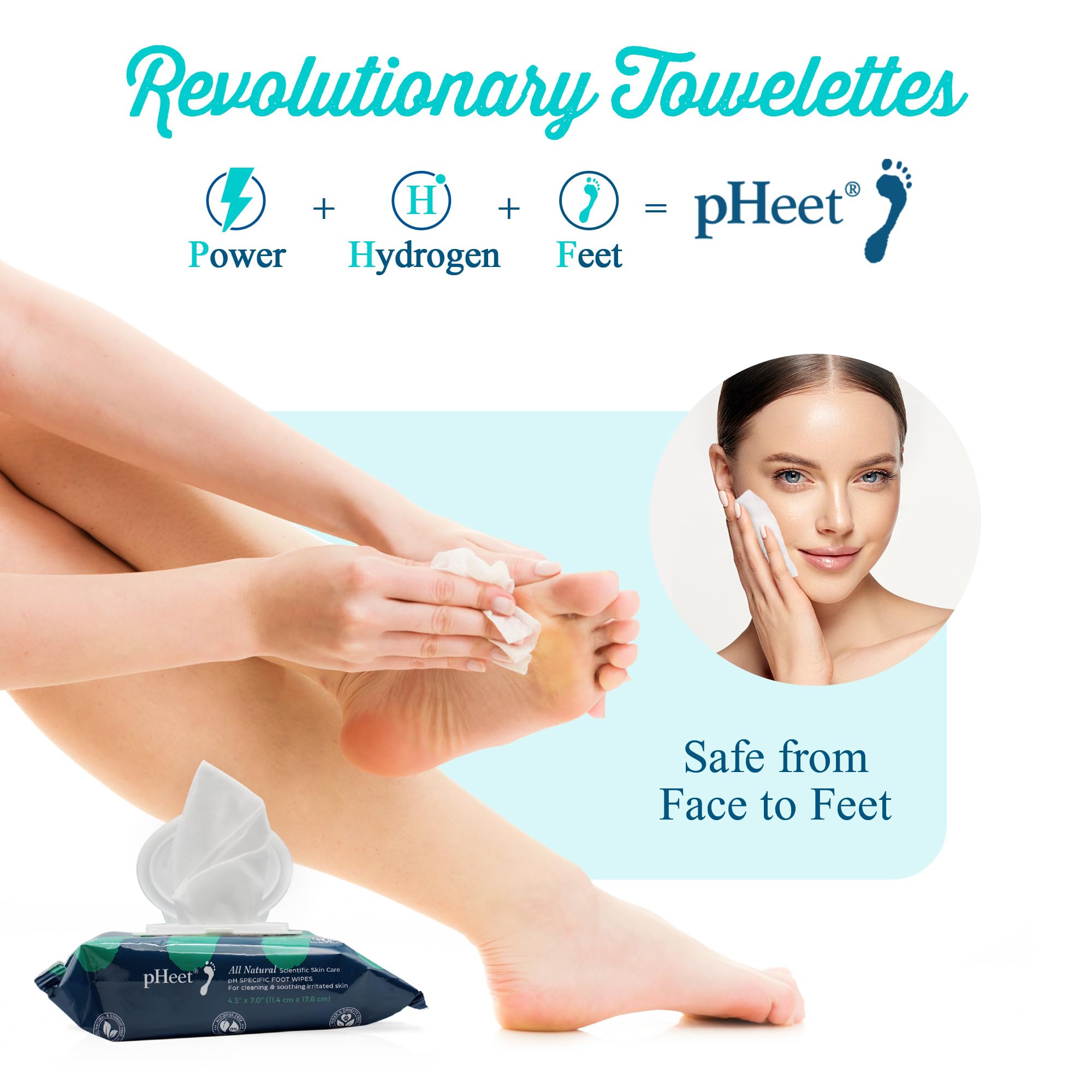 pHeet Foot Wipes scent upgrade with lavender and rose