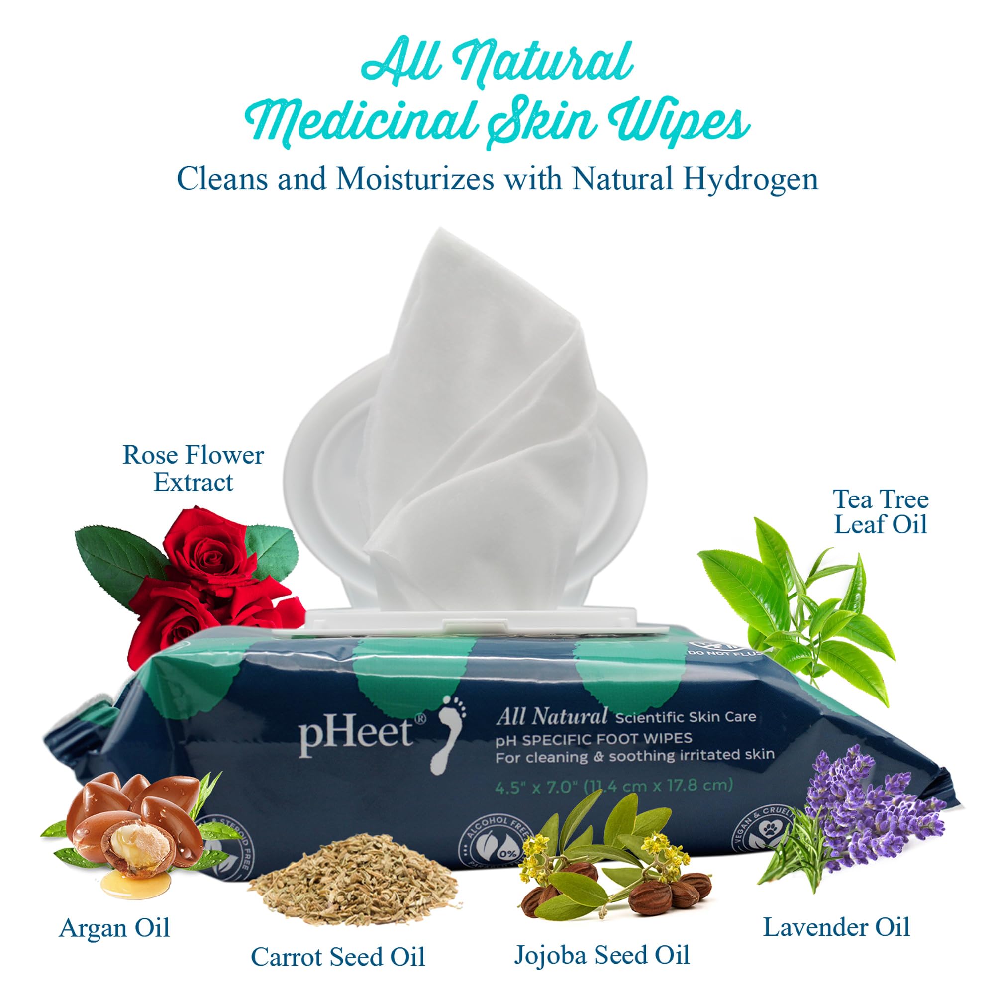 pHeet Foot Wipes sole closeup for cleansing and refreshing skin