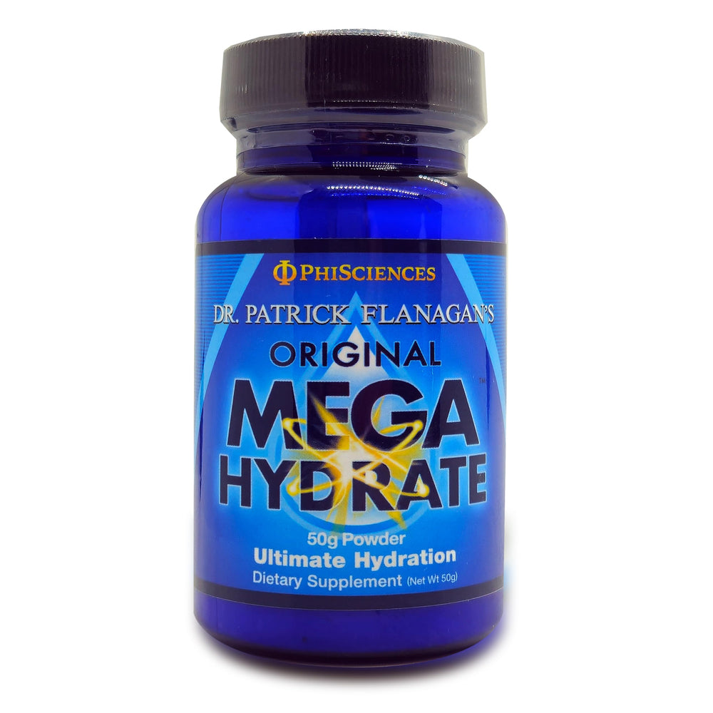 Phi Sciences Mega Hydrate Powder bottle for daily hydration support.