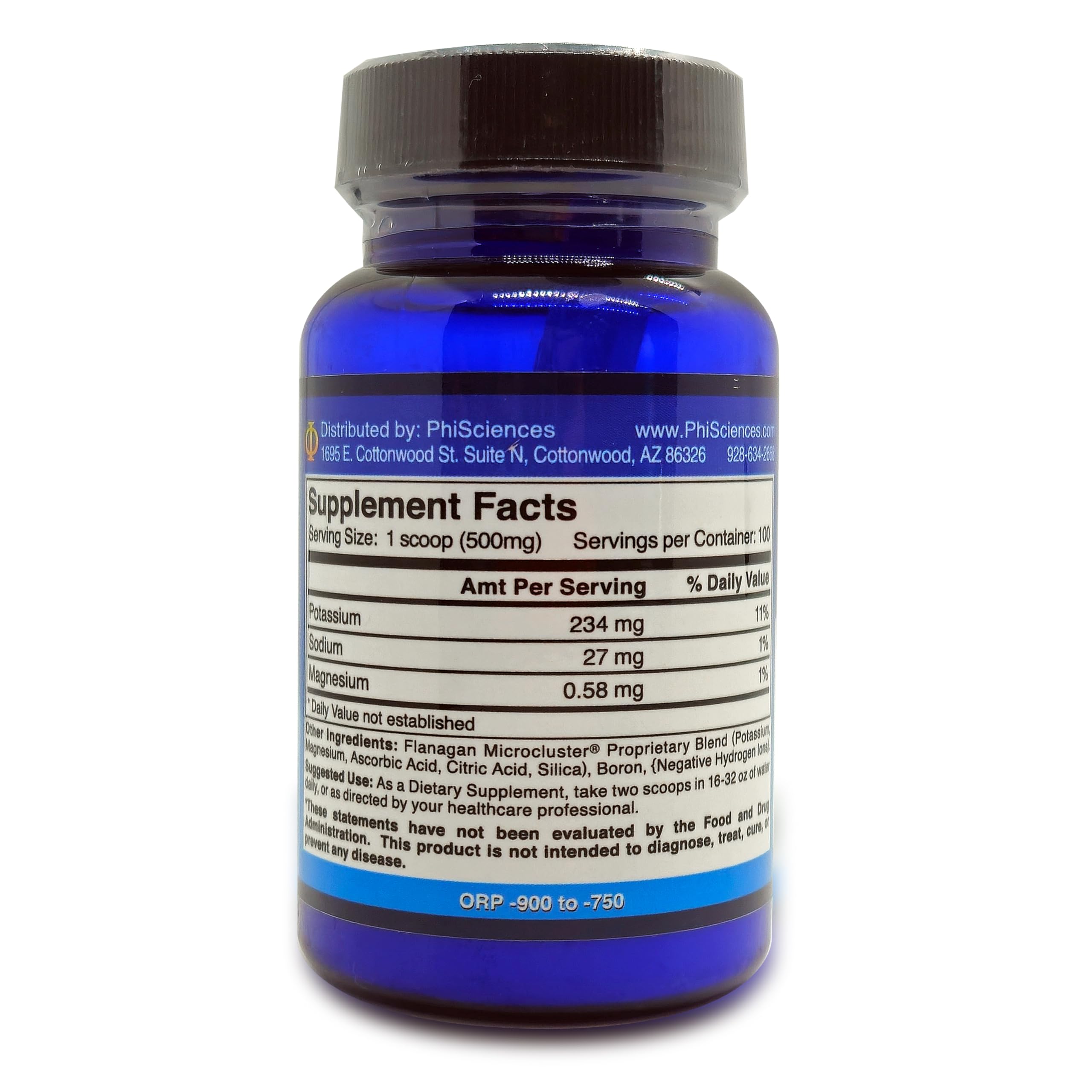Phi Sciences Mega Hydrate Powder dissolving in water shows quick mixability and refreshing hydration.