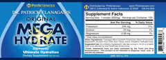 Phi Sciences Mega Hydrate Powder measuring spoon highlights precise daily dosing.