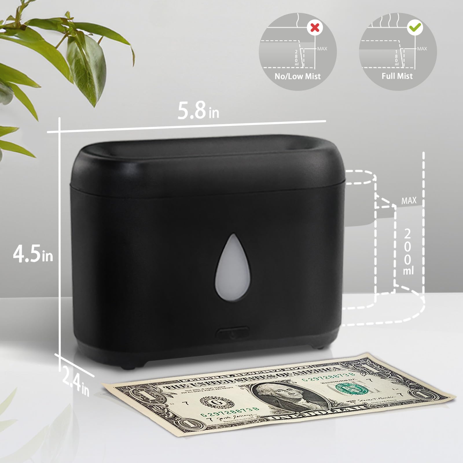 Phimuezl Flame Diffuser Auto-Off protects the device during use