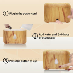 Phimuezl ultrasonic diffuser 200ml delivers quiet mist for office or bedroom