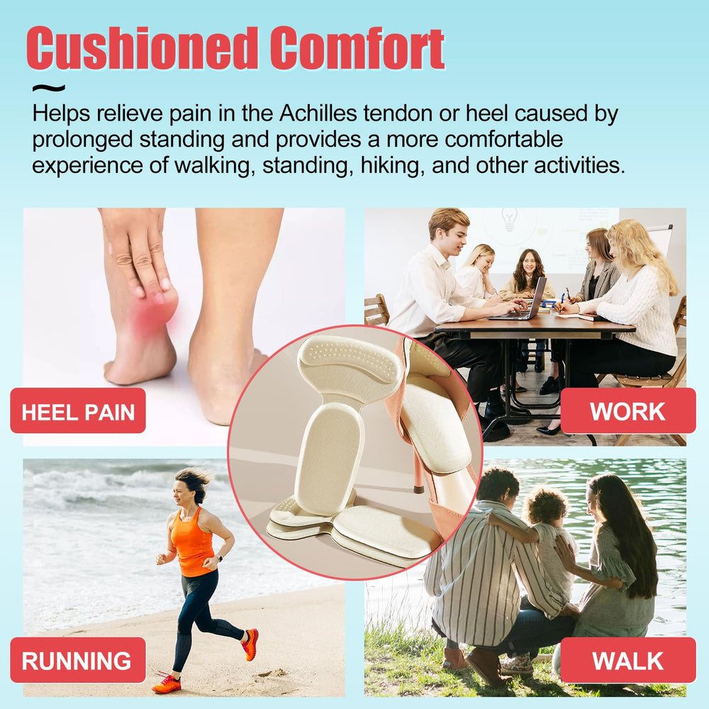 PHIXBEAR enlarged padding demonstrates extra heel coverage for cushioned fit.