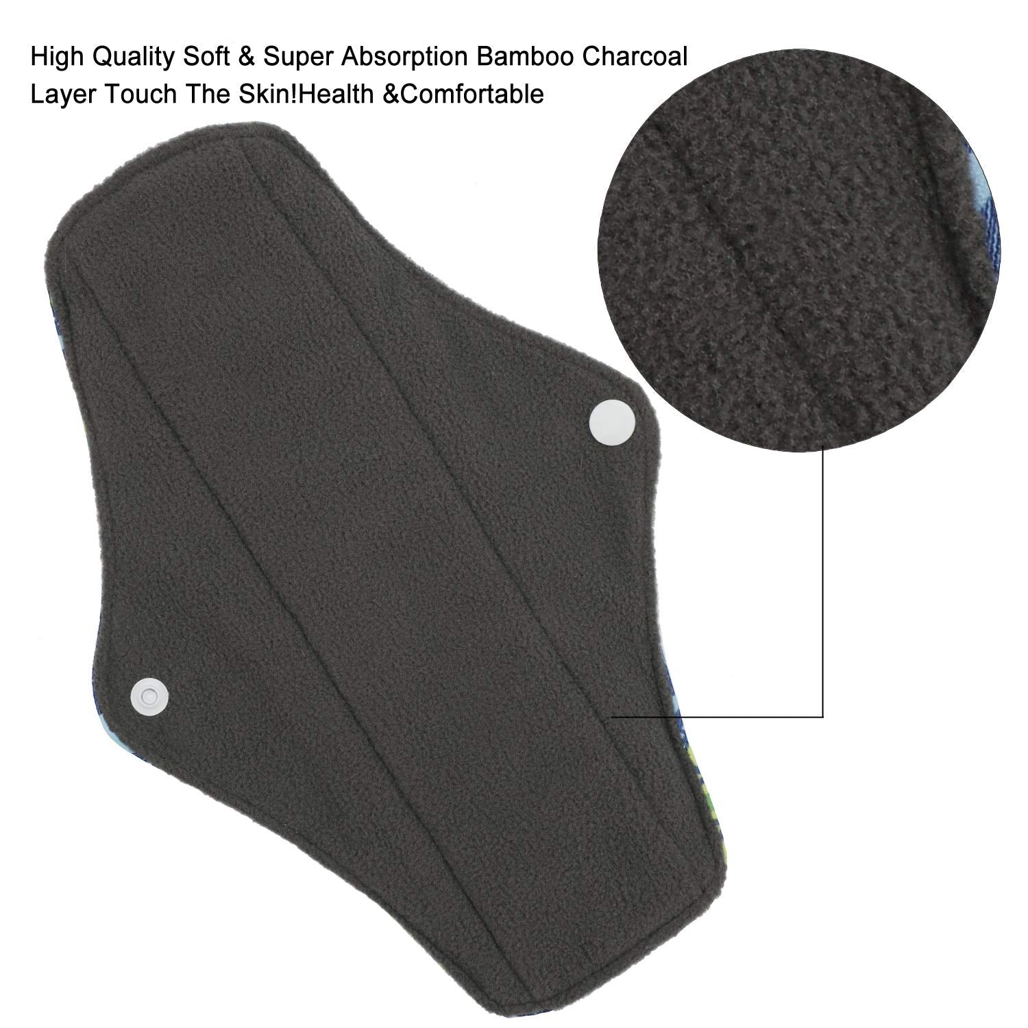 PHOGARY fibra bambú carbón, capa suave que cuida la piel y absorbe.