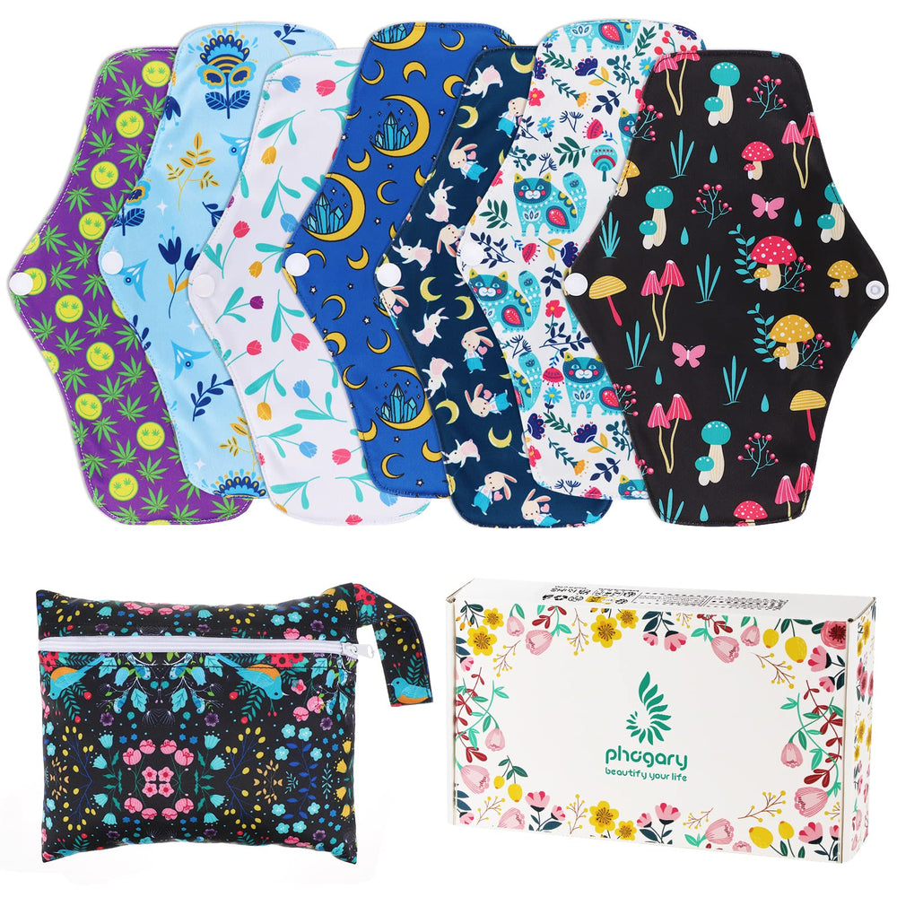 PHOGARY reusable pad with wings for large flow, comfortable and discreet.