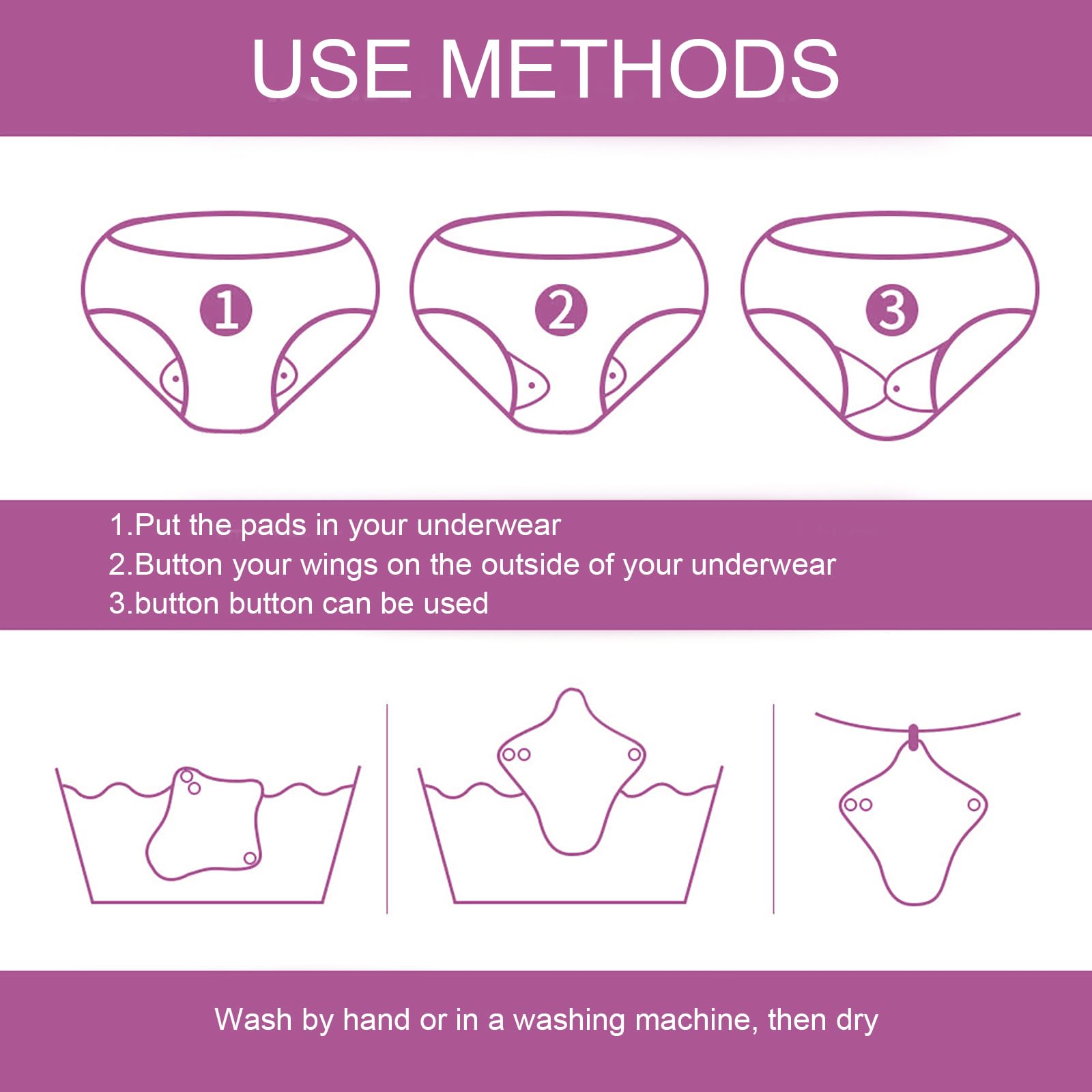PHOGARY wet bag for storage keeps pads discreet and hygienic between uses.