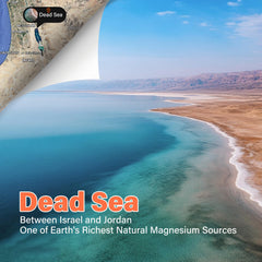 Phonelein Dead Sea magnesium oil close-up highlighting high absorption.