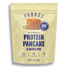 Phoros Protein Pancake Mix front package highlights 30g protein per serving