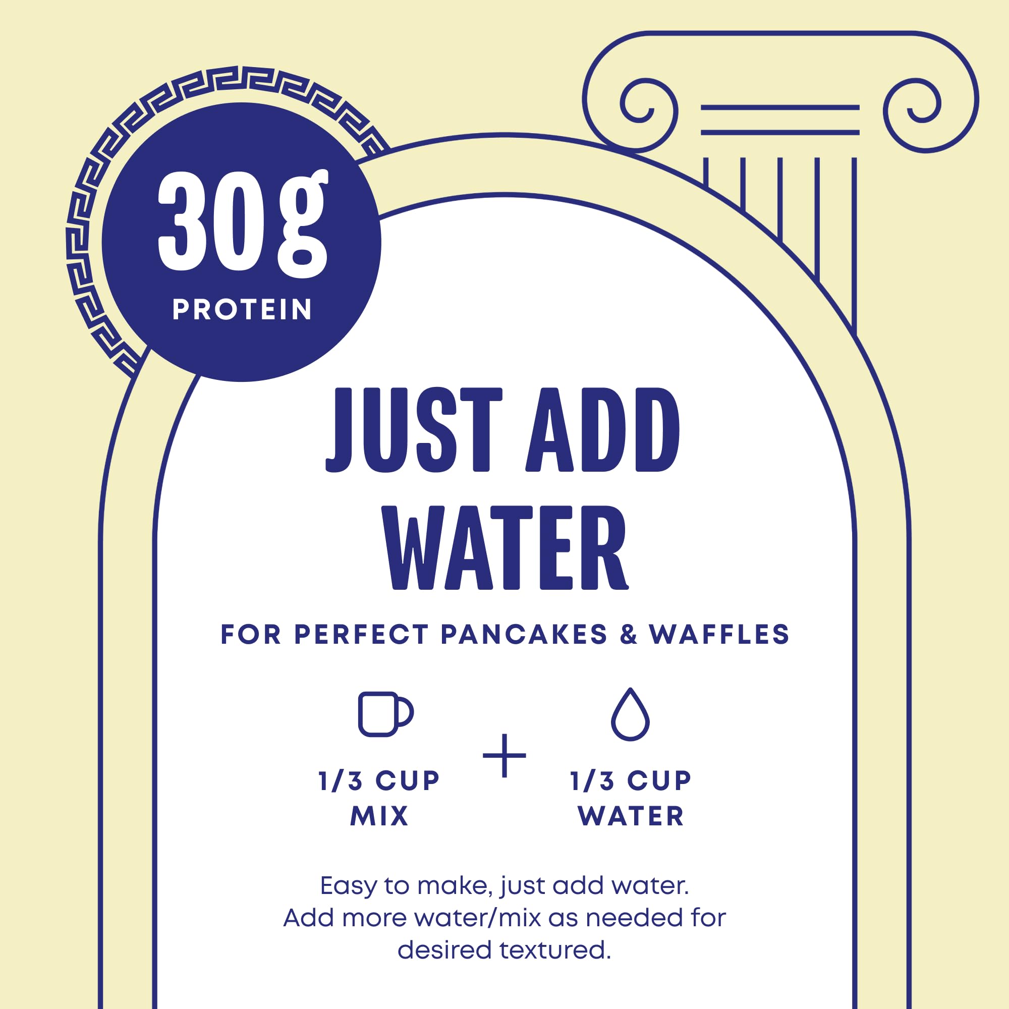 Phoros Protein Pancake Mix ingredients in a bowl for healthy prep