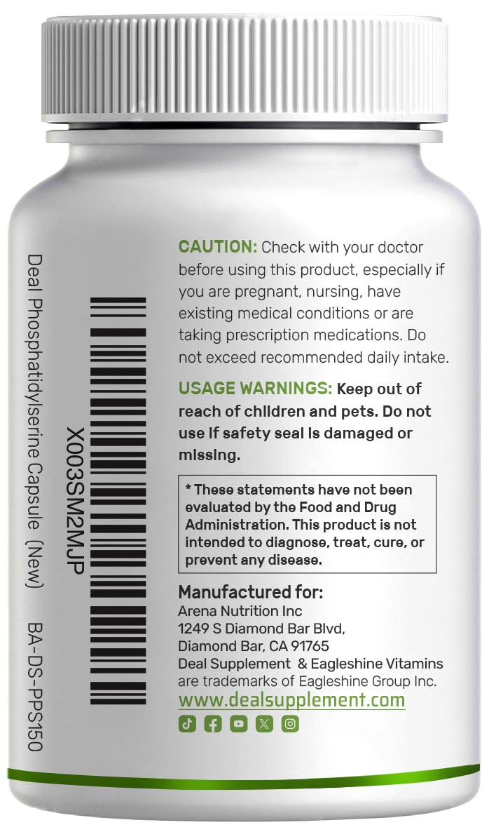 Phosphatidylserine supplement travel-friendly bottle on a desk