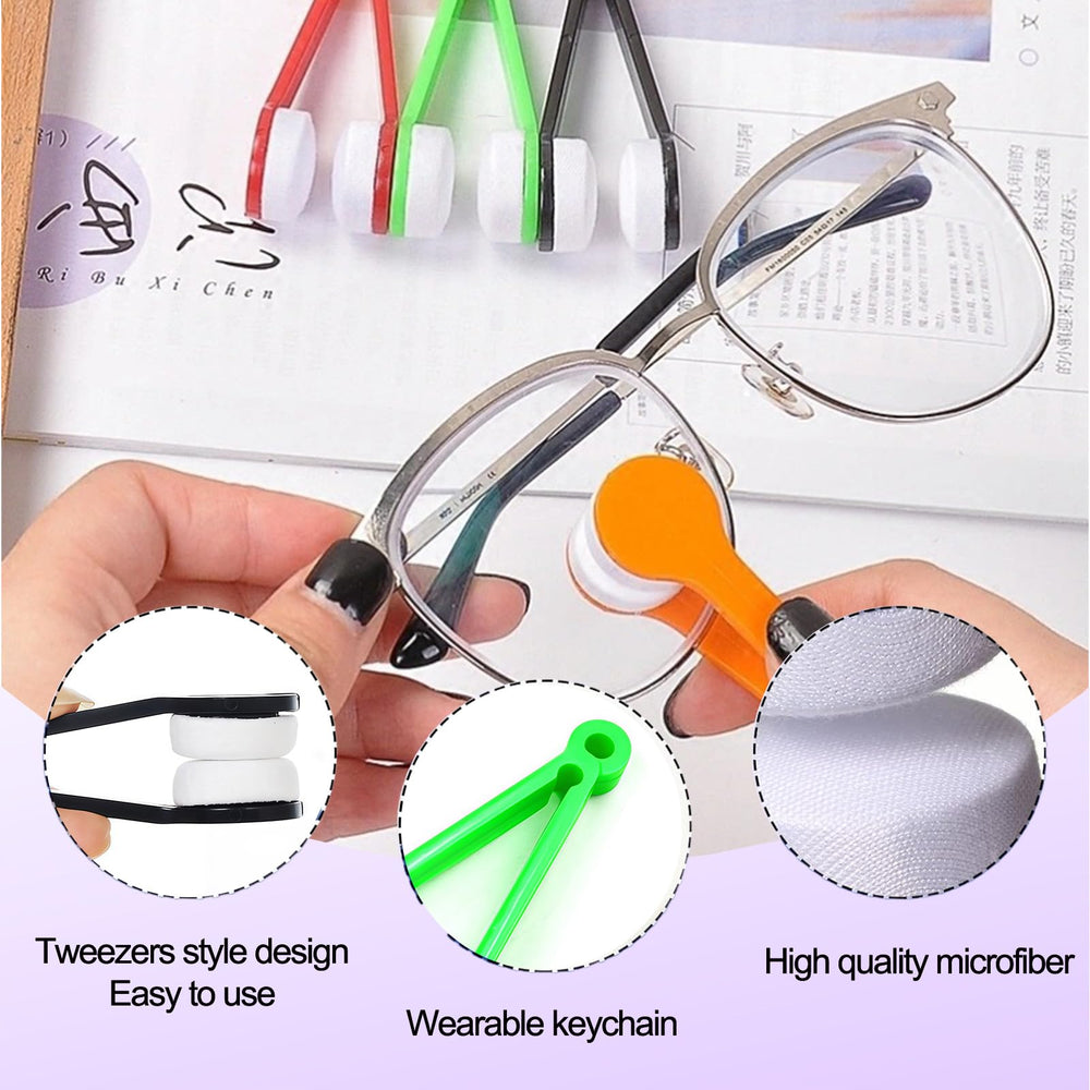 Phowedaer compact eyeglasses cleaner clip with hanging hole for easy storage