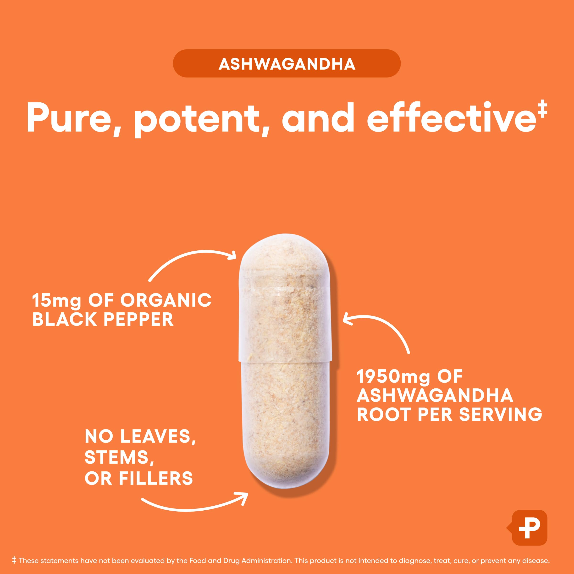 Physician's CHOICE Ashwagandha bottle with black pepper extract for absorption.