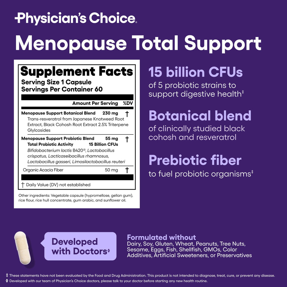 Physician's CHOICE women's health tablet in daily routine.