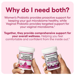 Physician's CHOICE Feminine Power Duo label detail showing 50B CFU and six strains.