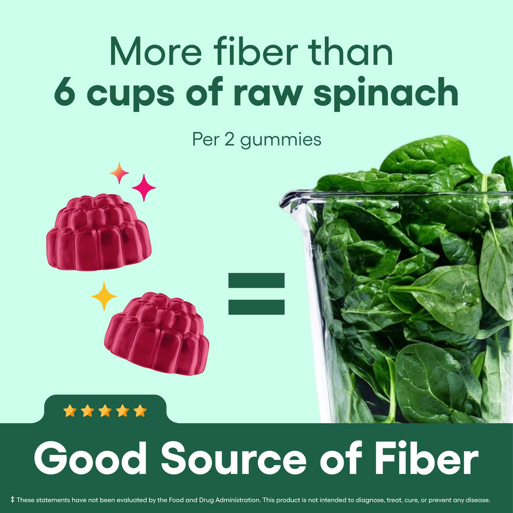 Physician’s Choice fiber gummies prebiotic-fiber feeds gut bacteria.