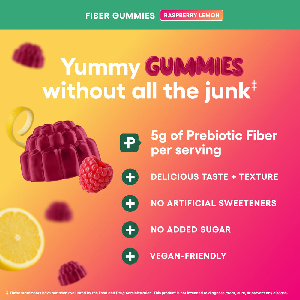Physician’s Choice fiber gummies soft-chewy-texture for easy daily use.