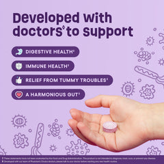 Physician's Choice Probiotics for kids with organic prebiotics and berry flavor supporting daily wellness.