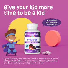 Physician's Choice kids probiotic featuring L. rhamnosus GG for pediatric health.