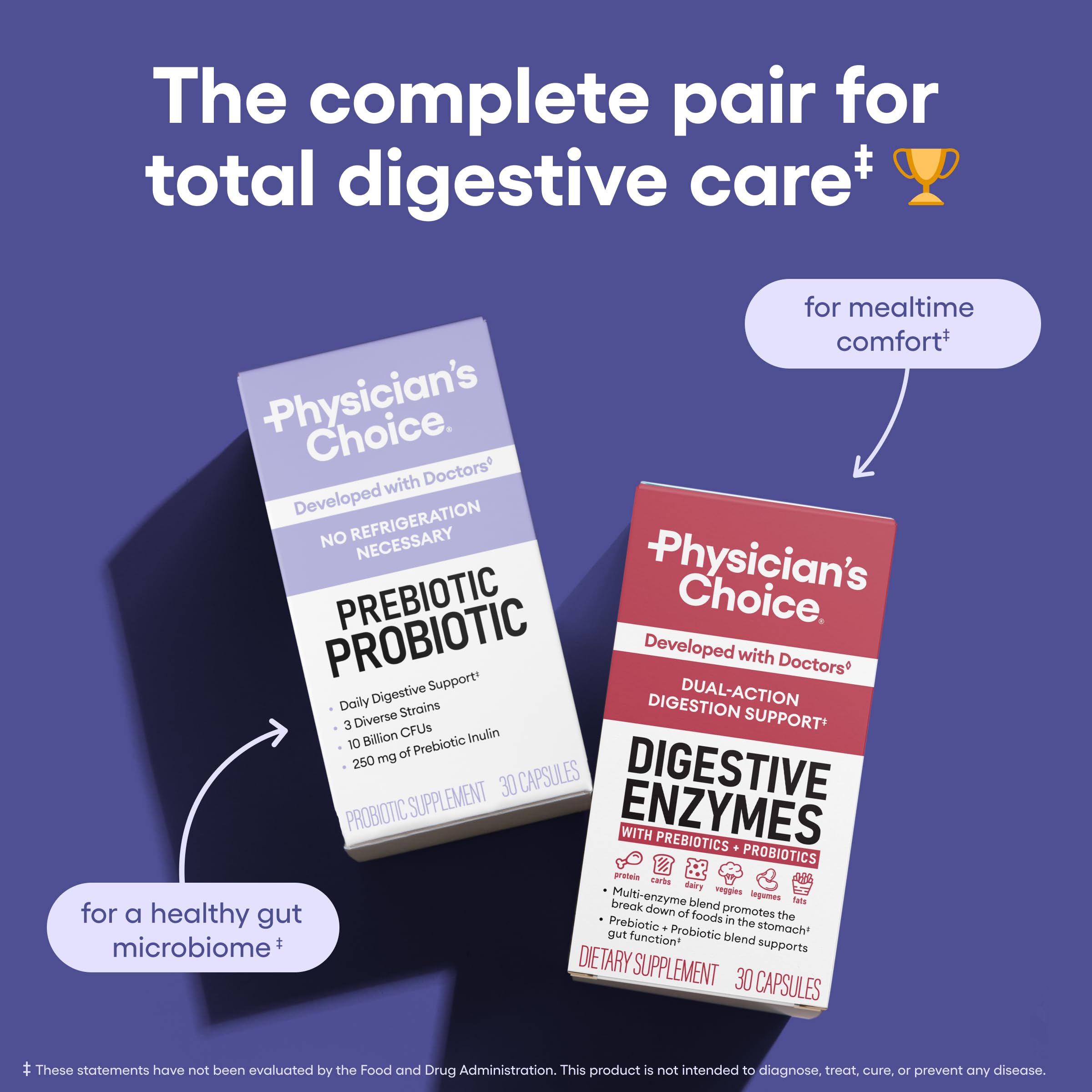 Physician's CHOICE packaging USA-made, cGMP, and third-party tested.