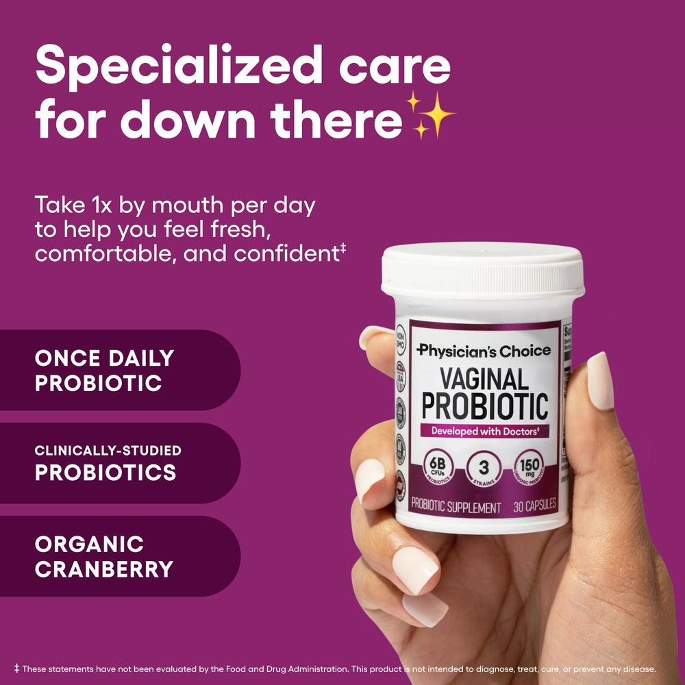 Physician's CHOICE probiotic capsules for daily use and comfort