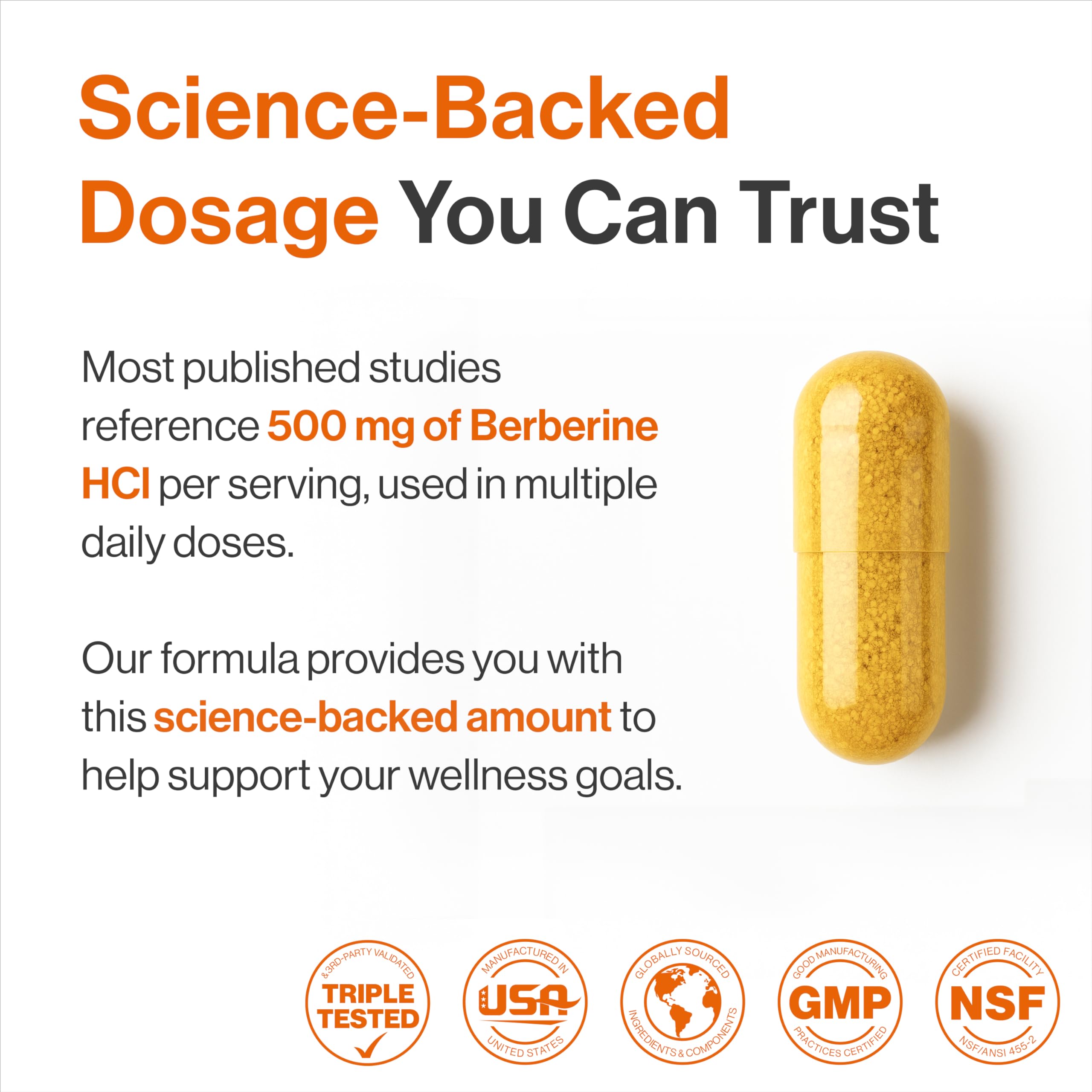 Stearate-free formula icon shown next to bottle.