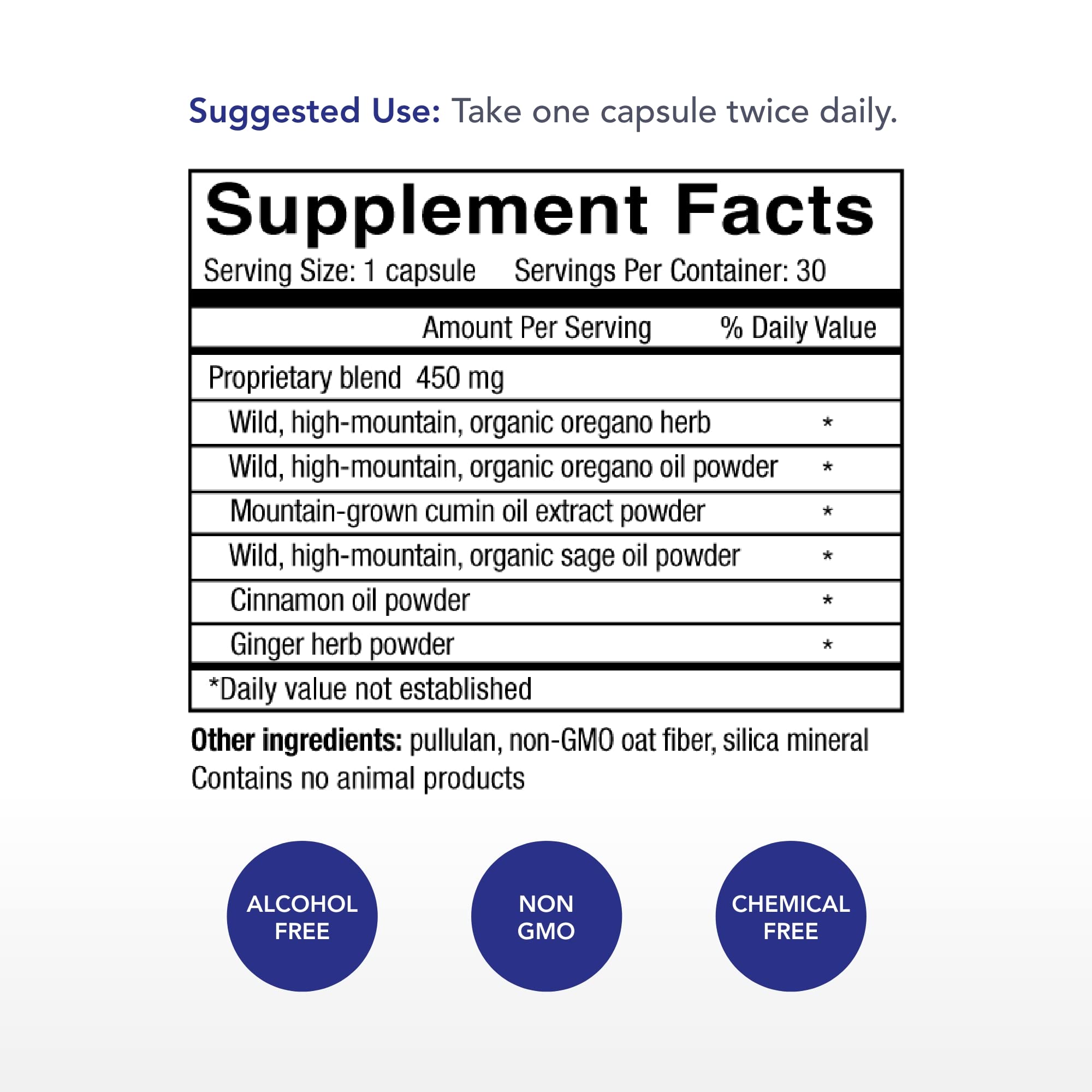 Physician's Strength Oregacillin capsule-closeup shows natural spice blend