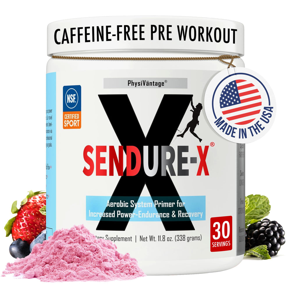 PhysiVantage Sendure-X bottle with beetroot-citrulline for nitric oxide support.