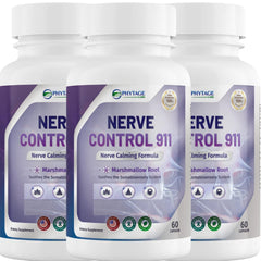 Phytage Labs Nerve Control 911 bottle with natural nerve health support