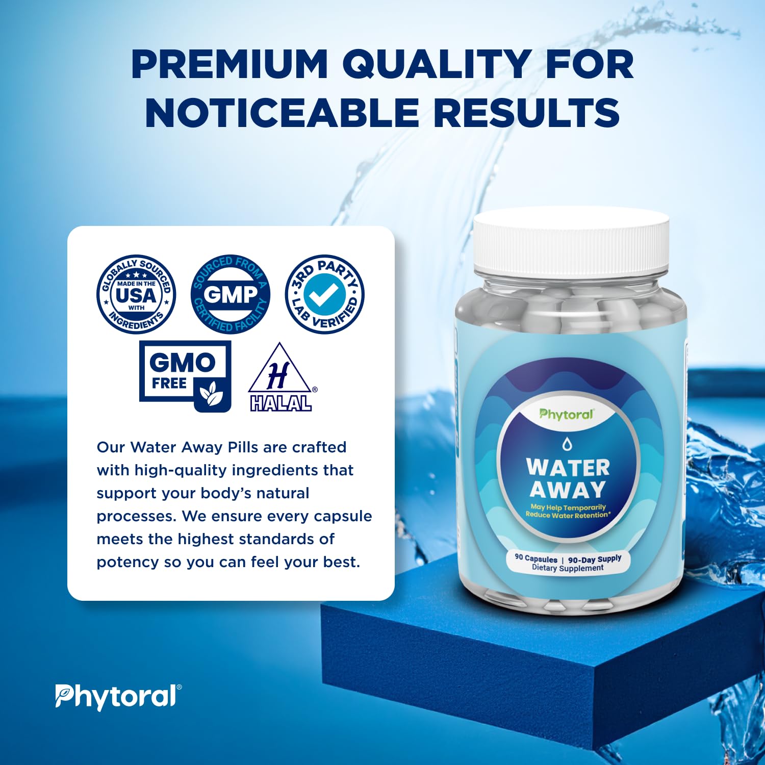 Phytoral cranberry extract capsule illustration emphasizes urinary tract wellness and freshness.