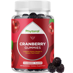 Phytoral cranberry gummies bottle for women's daily wellness