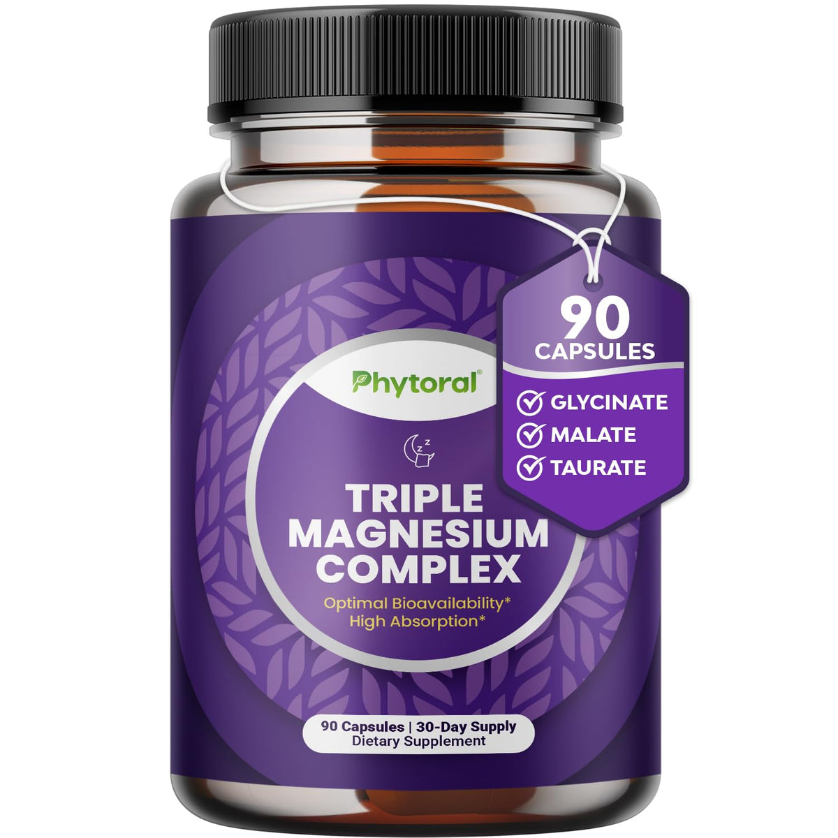 Phytoral magnesium complex bottle front for daily relaxation support