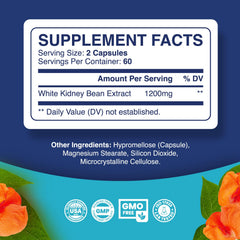 Phytoral ingredient label close-up highlighting white kidney bean extract
