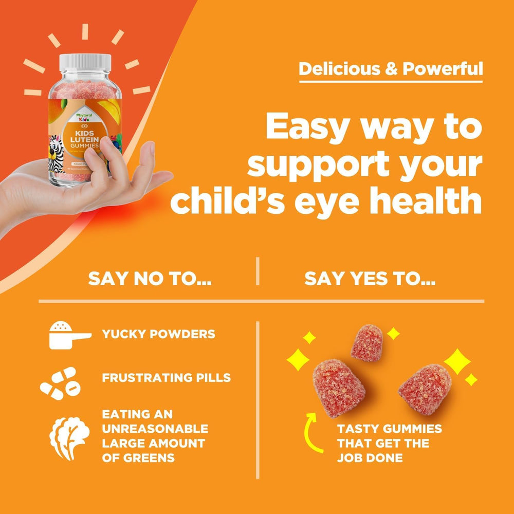 Morning or after school routine with Phytoral eye health gummies