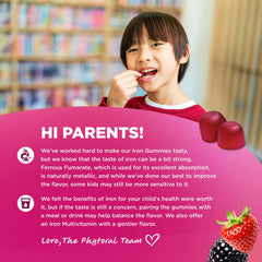 Phytoral Kids Focus Gummies dispense pour demonstrating easy daily dosing