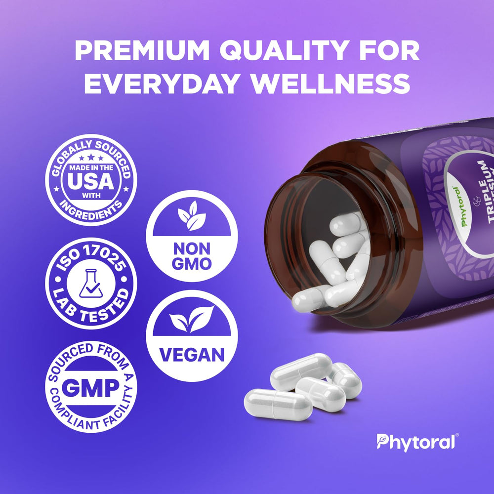 Phytoral non-GMO gluten-free packaging badge on box
