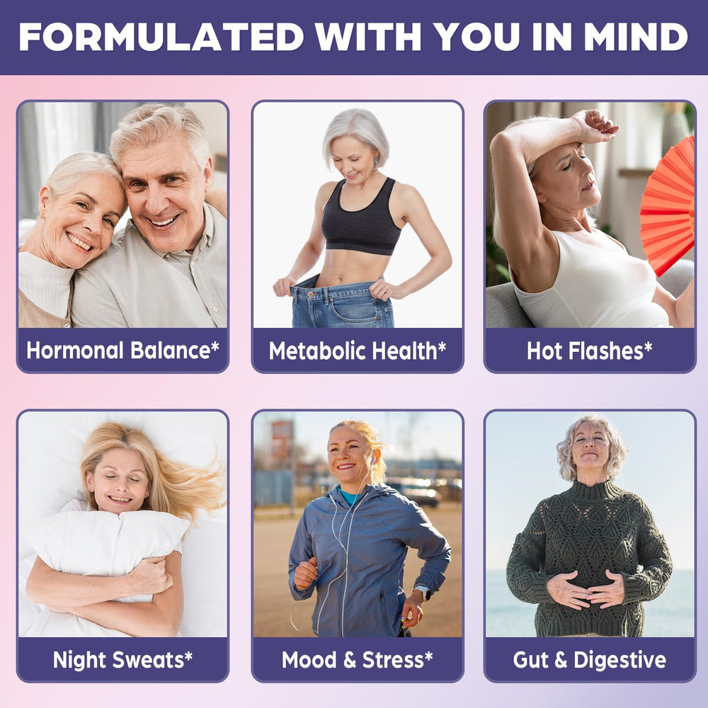 Phytrion menopause bottle front label—clear 16-in-1 formula for balance.