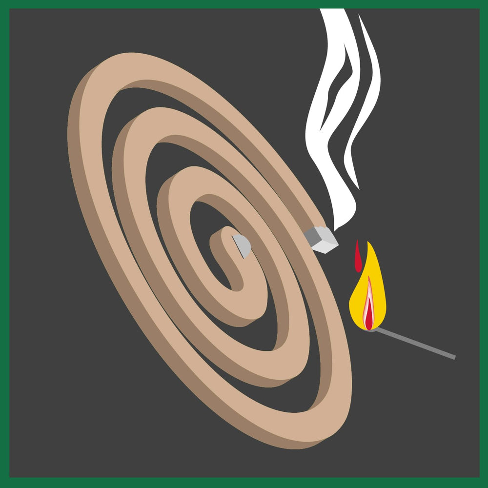 PIC Citronella coils on a porch provide convenient bug protection.