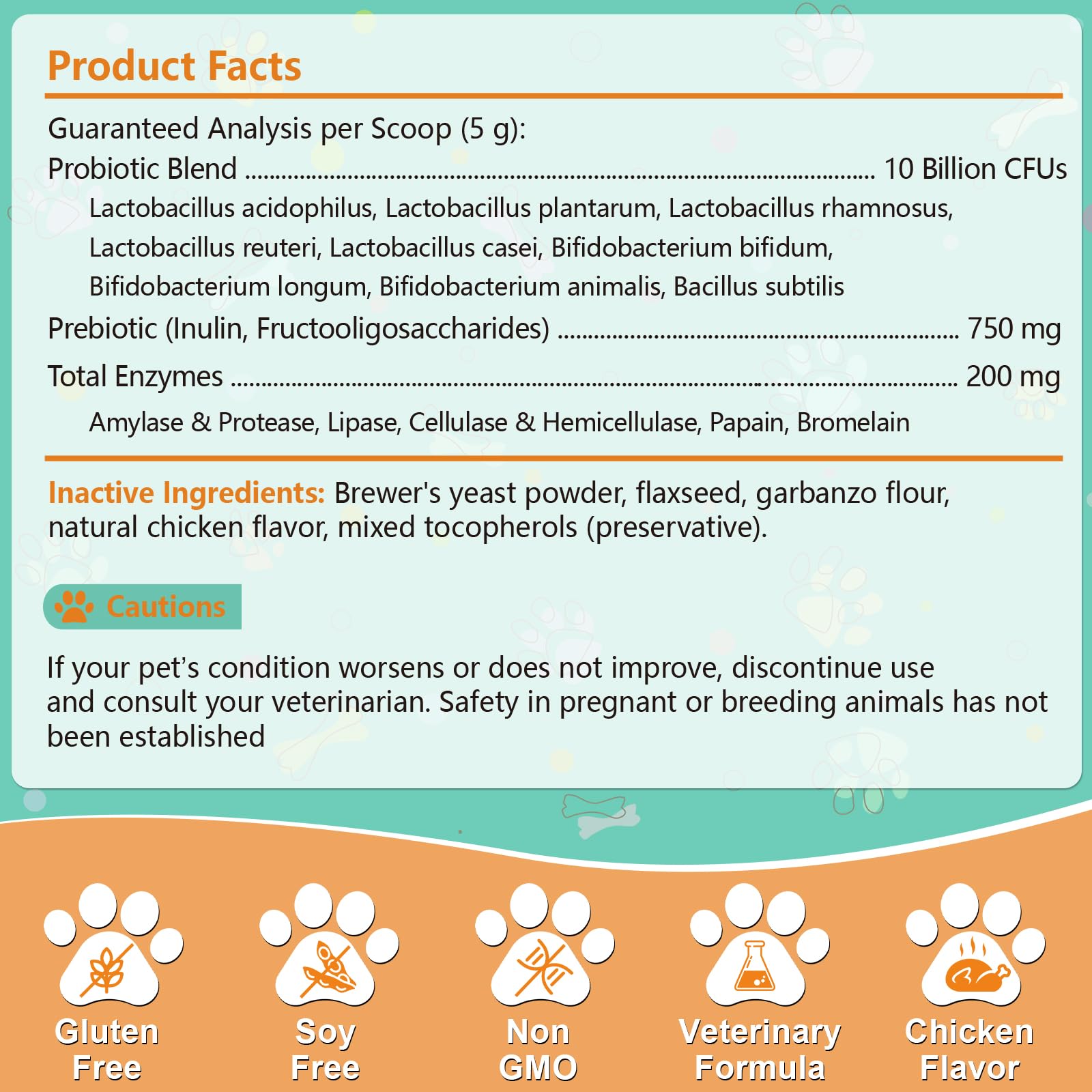 PICPOW probiotic powder with dosing scoop aids easy mixing into meals.