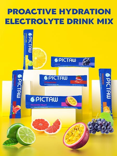 PICTAW electrolytes grape stick packet delivers balanced hydration on the go.