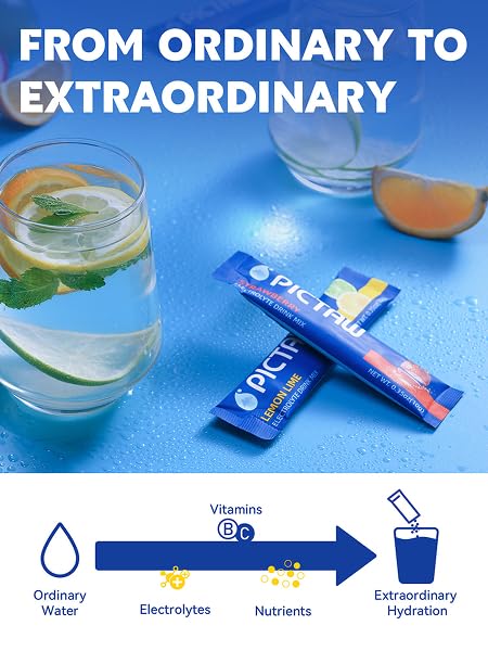 PICTAW packets mix easily with water for a smooth hydration experience.