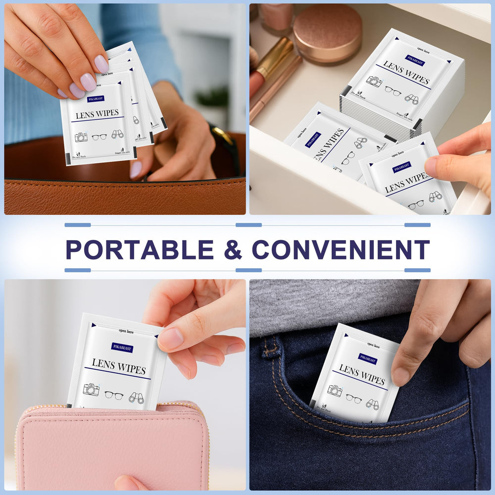 Pikabeast lens wipes used on camera lenses to reduce smudges