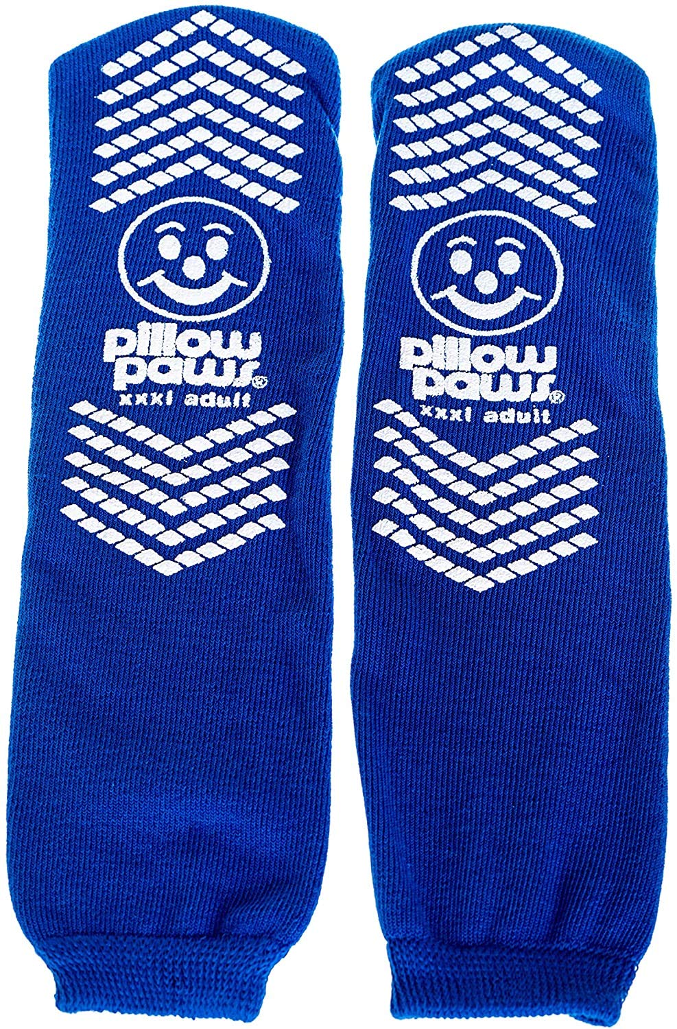 Pillow Paws bariatric royal blue slipper socks pack 2 offer warm, comfortable foot coverage.