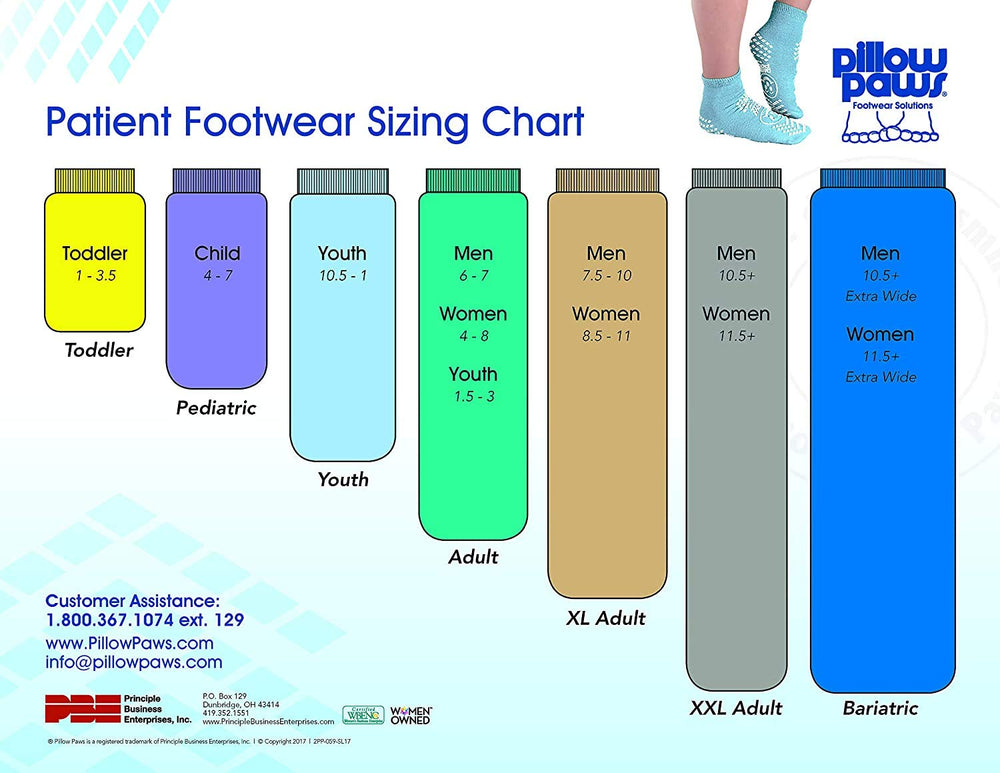 Pillow Paws machine-washable bariatric slipper socks simplify care and quick resets.